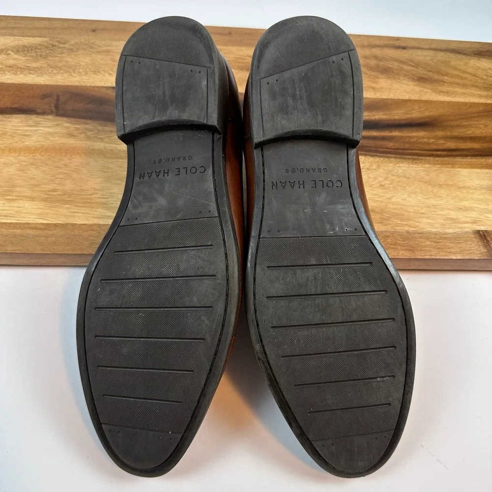 Mens Cole Haan Warren Brown Leather‎ Cap Toe Dress Oxfords Shoes Size 11.5 M GUC